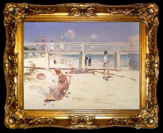 framed  Charles conder A Holiday at Mentone, ta009-2